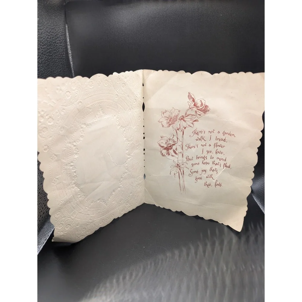 4 Antique European Ornate 3D 1800's‎ Valentines Cards